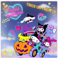 #Halloween #Sanrio #HelloKitty #MyMelody #Cinnamoroll #Kuromi #Pompompurin