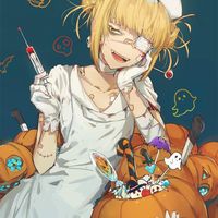 #Dessin #Halloween #MyHeroAcademia - artiste : ダンミル - twitter : @Dangmill_11 #HimikoToga #Manga