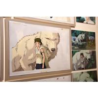 #Exposition annuelle du travail à la #Peinture des #Films Ghibli au #Japon dans le #Musée Ghibli. #PrincesseMononoke comporte 580 couleurs... [lire la suite]