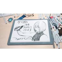 Dessin Mello dans manga Death Note par mangaka Takeshi Obata en train de manger du chocolat