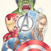 dessin les Avengers dans Interview with Heroes par Ken Ogino mangaka de Lady Justice