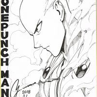 dessin sur shikishi Yusuke Murata mangaka One Punch Man