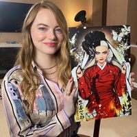 dessin Emma Stone en Cruella d'Enfer par WOOH NAYOUNG style Corée