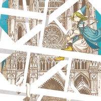 Dessin pour les 800ans de la cathédrale d’Amiens par Kamome Shirahama mangaka L'Atelier Des Sorciers