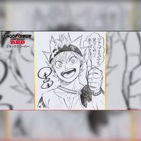 dessin sur shikishi Asta Black Clover Yuuki Tabata Jump Festa