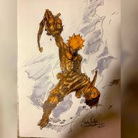 dessin Katsuki Bakugo par Yoshihiko Umakoshi chara designer de My Hero Academia