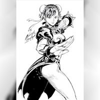 Chun-Li Street Fighter dessin mangaka Hiroshi Ueda