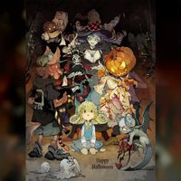 dessin Halloween par Demizu Posuka mangaka The Promised Neverland