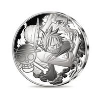 One Piece 25ème anniversaire Monnaie de Paris 10 euros Argent à 90 euros face Luffy