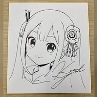 dessin sur shikishi A Salad Bowl of Eccentrics par Kantoku