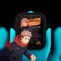 Jujutsu Kaisen x McDonald's sauce ail noir Yuji Itadori