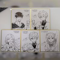 dessin sur shikishi Hiromi Sato mangaka La Cuisine des Sorciers