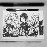 Dedicace de Yana Toboso mangaka Black Butler Kuroshitsuji