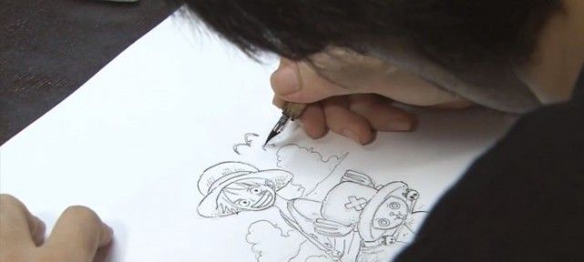 Eiichiro Oda dessine Luffy et Chopper