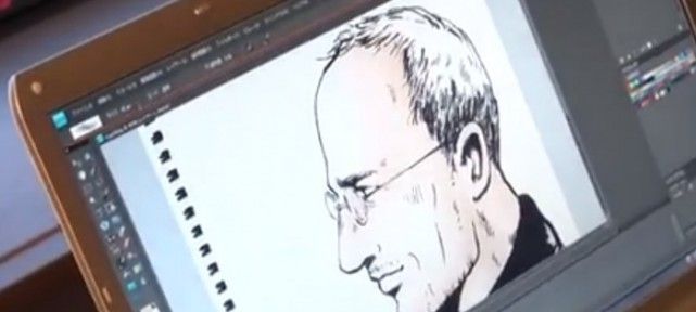 Mari Yamazaki dessine Steve Jobs
