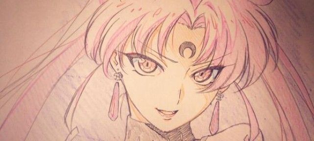 Dessins de Sailor Moon aux crayons de couleurs