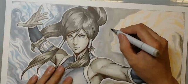 La Légende de Korra : Coloriage aux feutres COPIC par ARTGERM