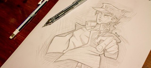 Comment dessiner Jotaro de Jojo