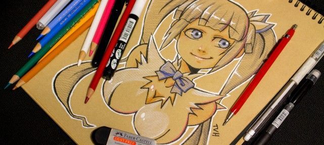 Comment dessiner Hestia de Danmachi sur papier Kraft?