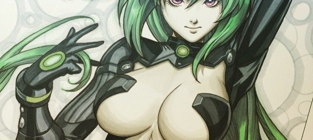 HyperDimension Neptunia  : Colorisation Green Heart aux feutres COPIC par Artgerm