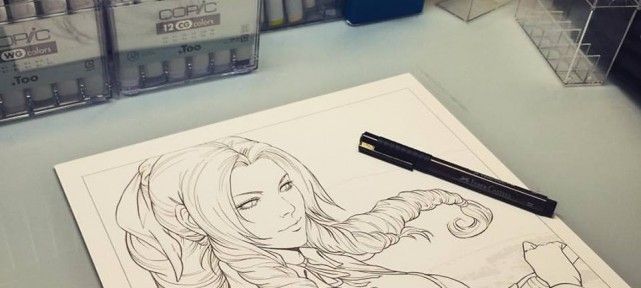 FINAL FANTASY : Dessins de Aerith, Tifa et Yuffie par Artgerm aux feutres Copic