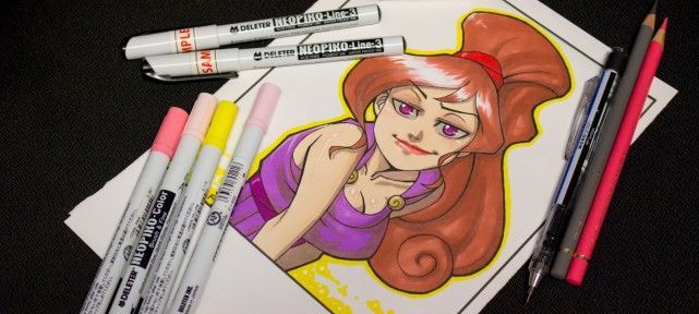 Comment dessiner Megara (Hercule de disney) - Dessin au Neopiko-color