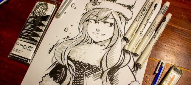 Comment dessiner Juvia de Fairy Tail au Graph It Liner Brush ?