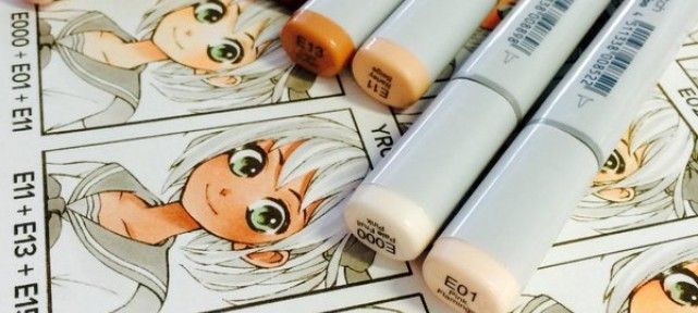 Les couleurs pour colorier la peau aux feutres COPIC