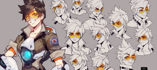 Overwatch : Expressions de Tracer dessinées par Ein Lee