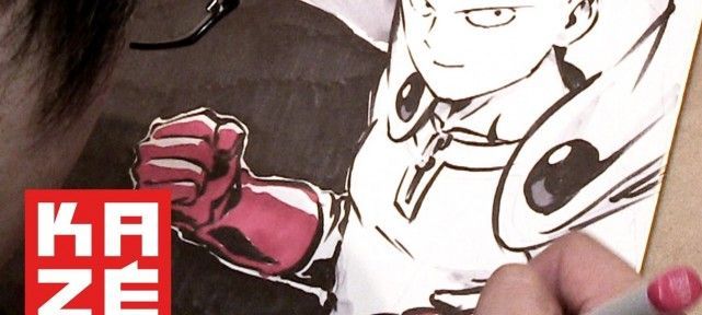 Le sublime dessin de One Punch Man sur shikishi !