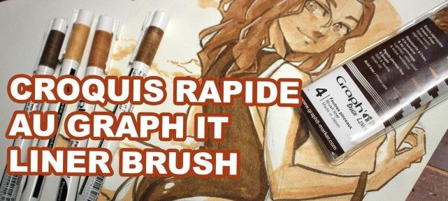 Croquis rapide au graph it brush sepia