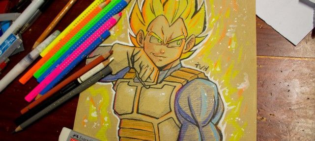 Comment dessiner Vegeta au papier kraft