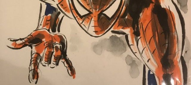 Dessins Comics sur Shikishis : Spider Man, Iron Man et Batman !