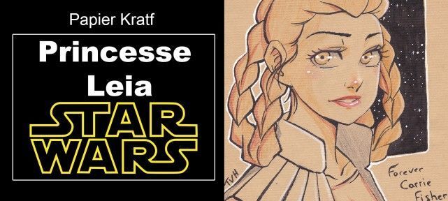 Dessiner La Princesse Leia au papier kraft - Star Wars