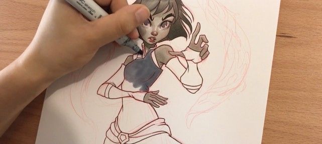 Tuto COPIC : Colorier avec les nuances de gris La Légende De Korra !