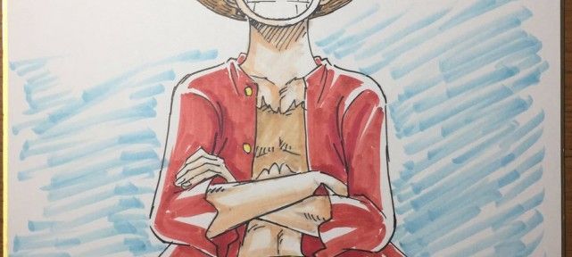 One Piece : Dessins sur shikishis par le character designer Masayuki SATO !