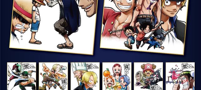 Dessins sur shikishis One Piece Ichiban KUJI 20ème anniversaire