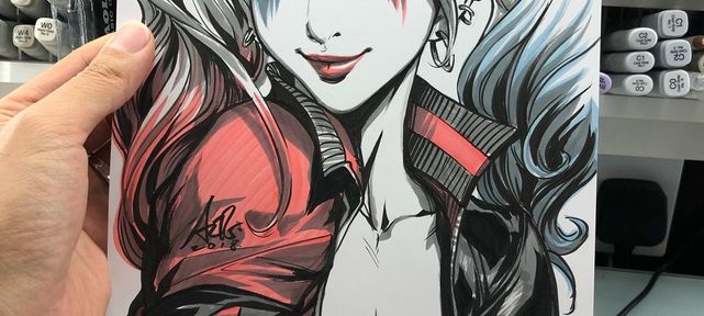 Dessins Artgerm : Harley Quinn, Superman, Street Fighter, Little Witch Academia