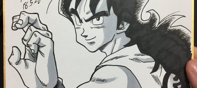 Dessin de Yamcha sur shikishi par dragongarowLEE