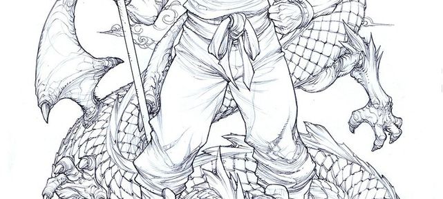 encrage-dessins-manga-et-comic-son-goku-batman-harley-quinn-poison-ivy-hellboy-iron-man