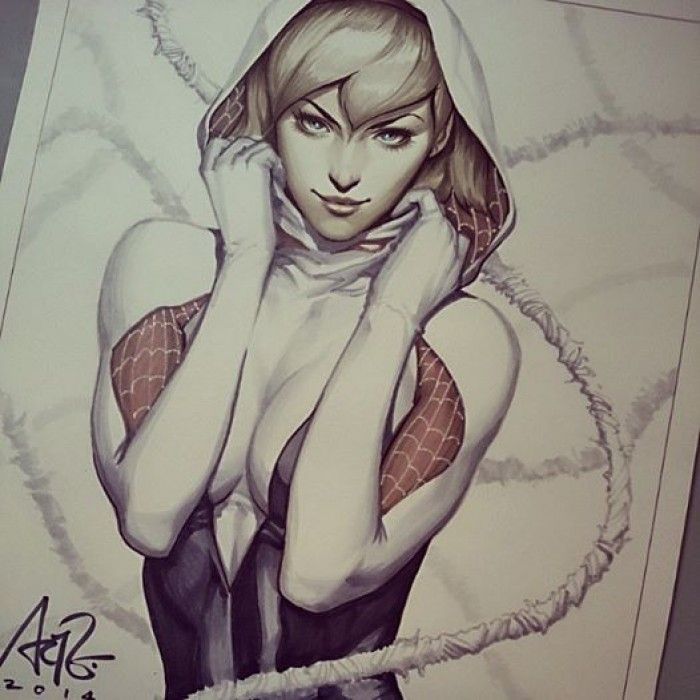 Spiderwoman Gwen Stacy très sexy par ARTGERM.