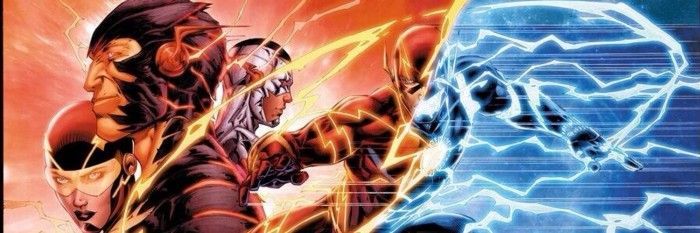 Flash, Nightwing et d'autres super-héros dessinés par Norm Rapmund au New York Comic Con