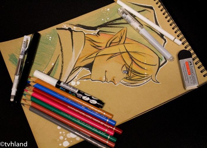 Comment dessiner Link de La Légende De Zelda? Dessin sur papier kraft