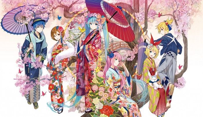 Miku Hatsune en kimono par Fuzichoco