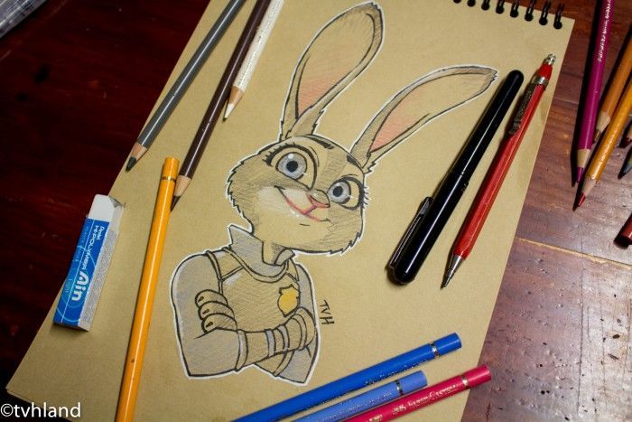 Comment dessiner Judy Hopps au papier kraft - Zootopie