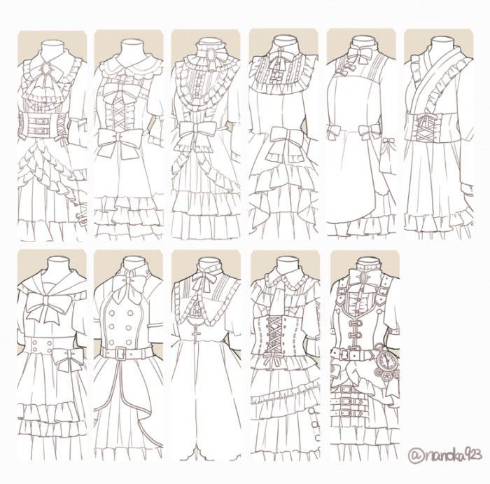 Dessiner différents style de robes lolita