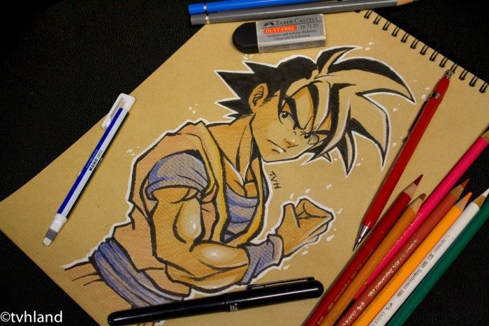 Comment Dessiner San Goku De Dragon Ball Z Dessin Sur