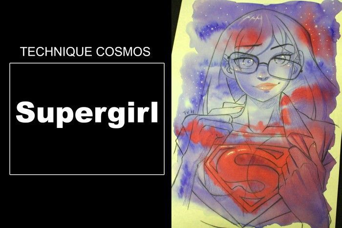 Technique cosmos Supergirl - Encre à dessiner
