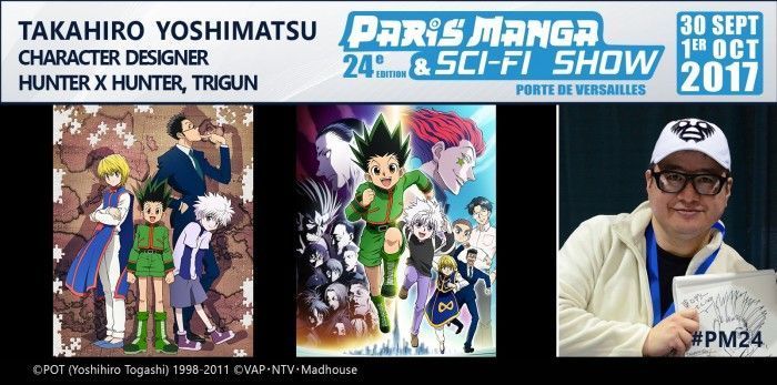 Le chara designer de Hunter X Hunter et Trigun,Takahiro YOSHIMATSU invité à Paris Manga le 30 septembre et 1er octobre 2017 !