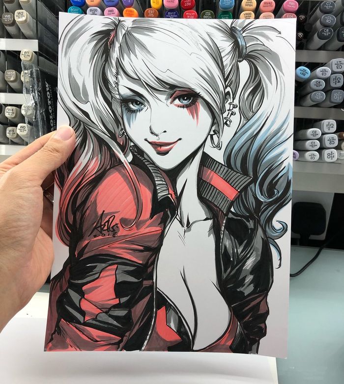 Dessins Artgerm Harley Quinn Superman Street Fighter